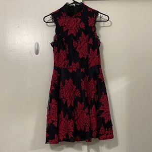 Red Rose flair dress